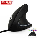 Mouse Ergonômico Vertical para Jogos com Fio USB Óptico, 6 Botões, 3200 DPI e Luz Colorida
