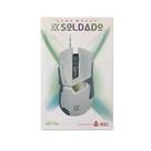 Mouse Gamer 7D X Soldado branco Led Rgb Cabo Nylon Gm-720