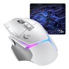 Mouse gamer Logitech G502 X PLUS sem fio RGB com mousepad