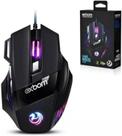 Mouse Gamer Profissional 3200 DPI Com Fio USB 7 Botões RGB Cabo Nylon 1.5m Mouse para jogos Preto MS-G260