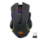 Mouse Gamer Redragon Griffin Sem Fio RGB 8000DPI 7 Botões USB Preto - M602-KS