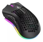 Mouse Gamer RGB 7200dpi Ambidestro Colmeia c/ Drive Macro