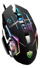 Mouse Gamer RGB Preto com Iluminação LED e Base Metálica