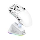 Mouse Gamer Sem Fio Attack Shark X11 Com Sensor PixArt PAW3311, Base De Carregamento E Adesivo