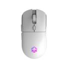 Mouse Gamer Sem Fio PCYes Basaran Stealth White Ghost 10000 DPI RGB 6 Botões