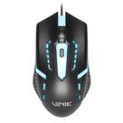 Mouse gamer usb preto led rainbow 1500 dpi norkes vinik