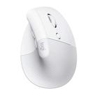 Mouse Logitech Ergonomico Vertical Lift Sem Fio Wifi e Bluetooth Branco MacOs Windows