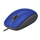 Mouse Logitech M110 com fio USB com botões silenciosos azuis