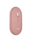 Mouse Logitech Pebble M350s Sem Fio - Branco/rosa