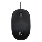 Mouse Multilaser Box Óptico Fio Plugplay Usb Preto Mo255 1200DPI Sensor Optico Ambidestro 3 botões