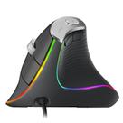 Mouse Nulea M504 com fio vertical USB ergonômico 4 DPI 11 RGB