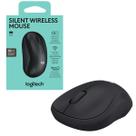 Mouse Óptico Sem Fio Logitech M220 Silent Preto USB Mouse Óptico Sem Fio Logitech M220 Silent Preto USB