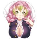 Mouse Pad Anime Kanroji Mitsuri com suporte para descanso de pulso