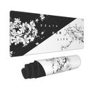 Mouse Pad aportt Preto Branco Flor de Cerejeira Sakura 80x30cm