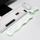 Mouse Pad Aszqvd com Apoio de Pulso em Gel Verde Ondulado