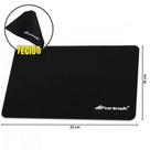 Mouse Pad Básico Cor Preta Com Base em Tecido EVA Para Home Office Escritório Fortrek BAP-102BK