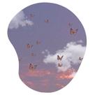 Mouse pad borboletas no céu com apoio