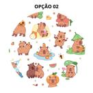 Mouse Pad Capivara Redondo 19cm Borracha Antiderrapante