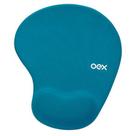 Mouse pad com apoio em gel Confort Azul Turquesa MP200/AZT - Oex Mouse pad com apoio em gel Confort Azul Turquesa MP200/AZT - Oex