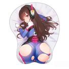 Mouse pad com suporte para descanso de pulso em gel de sílica Overwatch DVA