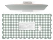 Mouse pad de mesa ohisxiacy 79 x 40 cm com borda ondulada xadrez