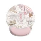 Mouse pad de suporte de pulso com design fofo de sapatilhas de balé rosa
