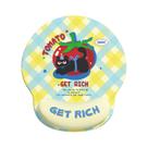 Mouse pad de suporte de pulso Cute Black Cat Tomato Get Rich