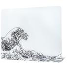 Mouse pad de vidro para jogos GMKWTL branco Kanagawa 41x31cm