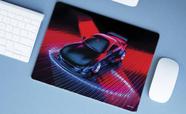 Mouse Pad Emborrachado Personalizado Grande Carro Tunado Tunnig Neon Vermelho