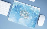 Mouse Pad Emborrachado Personalizado Grande Letit Snow