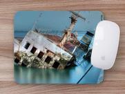Mouse Pad Emborrachado Personalizado Navio Náufragado