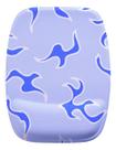Mouse Pad Ergonomico Chamas Background Azul