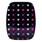 Mouse Pad Ergonomico Coração Preto Rosa Branco