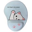 Mouse Pad Ergonômico Divertido Gatinho Vou Pegar o Seu Mouse cor:Azul