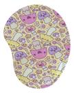 Mouse Pad Ergonômico Gota Cogumelos Alegres
