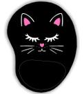 Mouse Pad Ergonomico Gota Gato Preto
