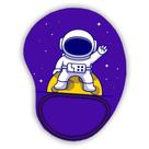 Mouse Pad Ergonomico Gota Lua Astronauta Bandeira