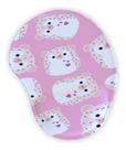 Mouse Pad Ergonômico Gota Ouriço Rosa Fofinho