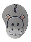 Mouse Pad Ergonômico - Hipopótamo Fofo Kawaii