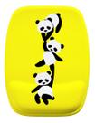 Mouse Pad Ergonomico Pandas Fundo Amarelo Fofo