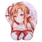 Mouse pad ergonômico para jogos Boo Ace Anime Asuna 3D 22x26cm