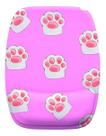 Mouse Pad Ergonomico Patinhas Branca Fundo Rosa Mouse Pad Ergonomico Patinhas Branca Fundo Rosa