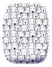 Mouse Pad Ergonomico Wallpaper Cachorros Branco
