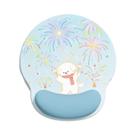 Mouse Pad Fireworks Dog Wrist Rest Silicone & Milk 188x227mm