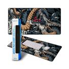 Mouse pad gamer extra grande antiaderente dragão azul 70x35