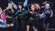 Mouse pad Gamer Grupo Virtual Feminino KDA (58cm x 30cm)