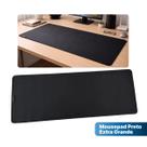 Mouse Pad Gamer Preto Liso Grande 80x30cm Antiderrapante Preto