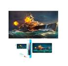 Mouse Pad Gamer Speed Grande 70x35cm - Battleship Exbom Preto Navio