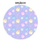 Mouse Pad Gatos Fofos Redondo 19cm Borracha Antiderrapante