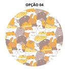 Mouse Pad Gatos Fofos Redondo 19cm Borracha Antiderrapante